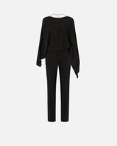 Combinaison-pantalon dos nu avec collier bijou - | Pinko