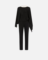 Long playsuit with exposed back and jewel necklace - | Pinko