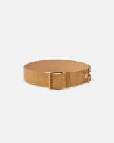 Split leather belt with straps, 6 cm - | Pinko