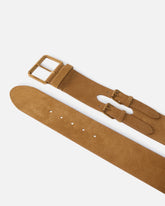 Ζώνη 6 cm από δέρμα split με ζωνάκια - | Pinko