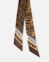 Foulard sottile con stampa leopardata - | Pinko