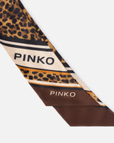 Foulard sottile con stampa leopardata - | Pinko