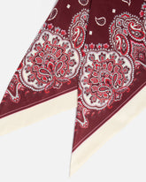 Triangular scarf with floral paisley print - | Pinko