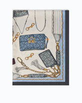 Tuch mit Taschenprint - Mehrfarbig Schwarz-Hellblau | Pinko