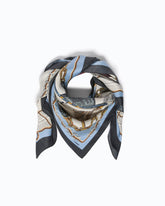 Tuch mit Taschenprint - Mehrfarbig Schwarz-Hellblau | Pinko