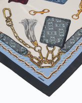 Tuch mit Taschenprint - Mehrfarbig Schwarz-Hellblau | Pinko
