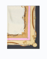 Apaszka z wielobarwnym nadrukiem - Multicolor Nero-Beige | Pinko
