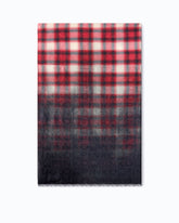 Stola jacquard con stampa check e scritta PINKO - Multicolore Rosso-Nero | Pinko