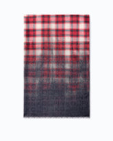 Stola jacquard con stampa check e scritta PINKO - Multicolore Rosso-Nero | Pinko
