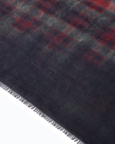 Stola jacquard con stampa check e scritta PINKO - Multicolore Rosso-Nero | Pinko