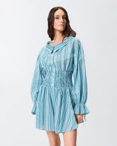 Striped cotton playsuit - | Pinko