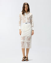 Midi skirt in lace with slits - | Pinko