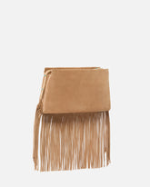 Borsa a tracolla piccola One, Two, Three Bag in suede con frange - | Pinko