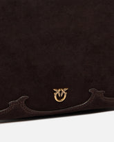 Borsa a tracolla piccola One, Two, Three Bag in suede con frange - | Pinko