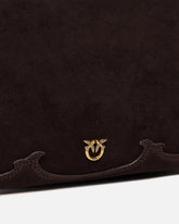 Petit sac à bandoulière One, Two, Three Bag en daim à franges - | Pinko