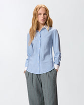 Camicia con collo e polsi a contrasto - | Pinko