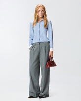 Camicia con collo e polsi a contrasto - | Pinko