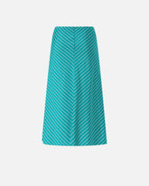 Gonna midi con motivo a righe e fusciacca - | Pinko