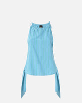 Striped top with thin shoulder straps and bows - | Pinko