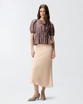 Striped cropped top with open back - | Pinko