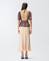 Striped cropped top with open back - | Pinko