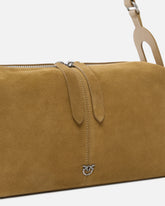 Borsa a spalla media Keeper Bag in suede - | Pinko