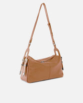 Keeper Bag medium shoulder bag in new biker leather - Brązowy | Pinko