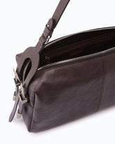 Borsa a spalla media Keeper Bag in pelle new biker - Marrone | Pinko
