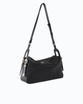 Borsa a spalla media Keeper Bag in pelle new biker - Nero | Pinko