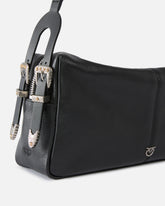 Sac porté épaule moyen Keeper Bag en cuir new biker - | Pinko