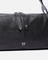 Keeper Bag medium shoulder bag in new biker leather - Black | Pinko