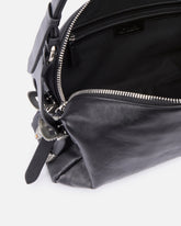 Δερμάτινη τσάντα ώμου μετρίου μεγέθους Keeper Bag new biker - Μαύρο | Pinko