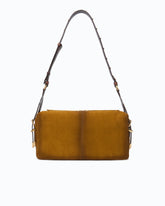 Keeper Bag medium shoulder bag in spray-effect suede - | Pinko