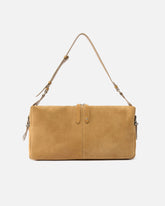 Keeper Bag large shoulder bag in suede - Beige | Pinko