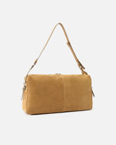 Keeper Bag large shoulder bag in suede - Beige | Pinko