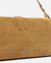 Grand sac porté épaule Keeper Bag en daim - | Pinko