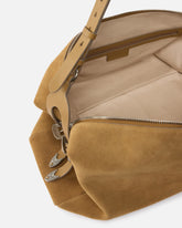 Grand sac porté épaule Keeper Bag en daim - | Pinko