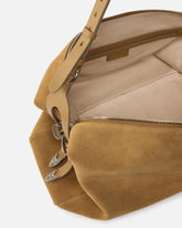 Keeper Bag large shoulder bag in suede - | Pinko