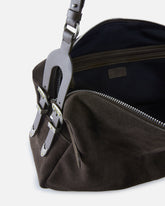 Keeper Bag large shoulder bag in suede - Brown | Pinko