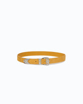 Suede belt with Texan details, 3 cm - | Pinko