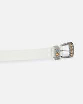 Cintura in pelle shiny con finiture metalliche 3 cm - | Pinko