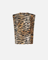Ärmelloses Shirt mit Tigerprint - | Pinko