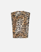 Ärmelloses Shirt mit Tigerprint - | Pinko