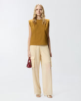 T-shirt smanicata in jersey doppio - | Pinko