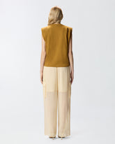 T-shirt smanicata in jersey doppio - | Pinko