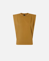 T-shirt smanicata in jersey doppio - | Pinko