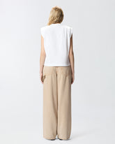 T-shirt smanicata in jersey doppio - | Pinko