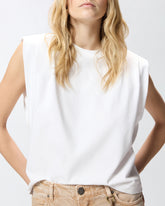 T-shirt smanicata in jersey doppio - | Pinko