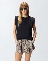 T-shirt smanicata in jersey doppio - | Pinko