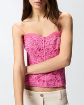 Lace bustier top - | Pinko
